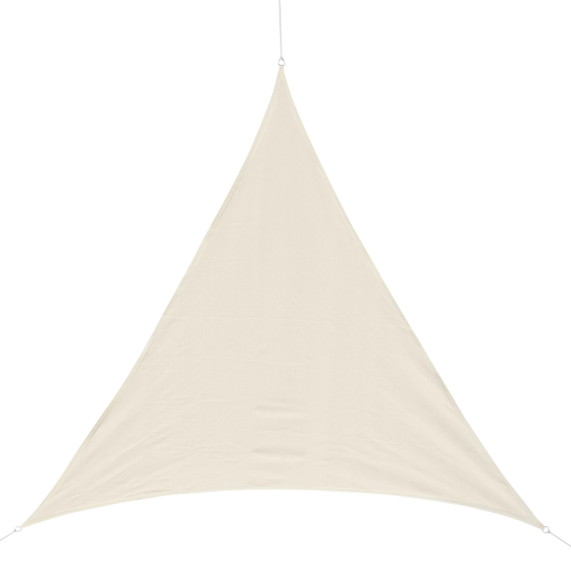 Toldo Vela 4x4x4m Triangulo Color Crema Sombrilla Parasol Terraza Jardin Camping