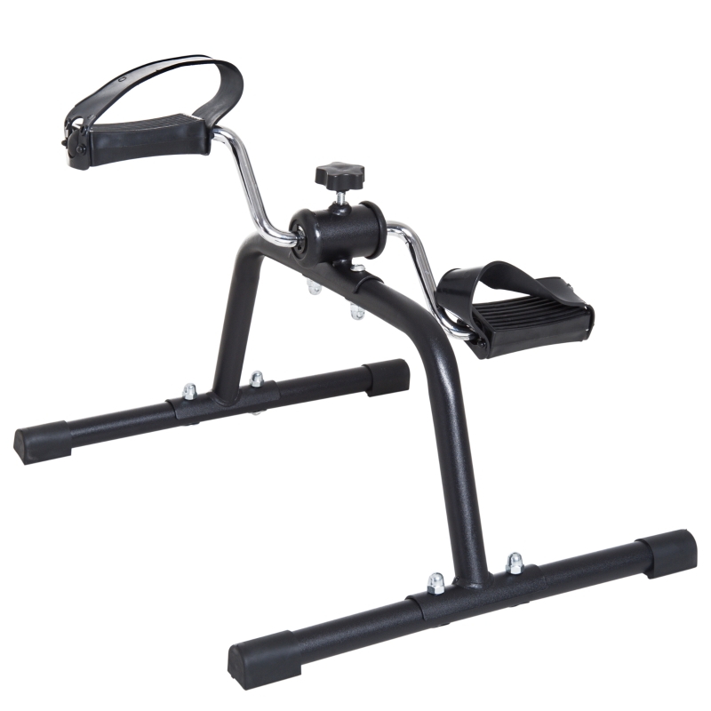 HomCom® Minibicicleta Estática Pedalier Aparato de Ejercicios Brazos y Piernas Resistencia Ajustable Acero 40x47x35cm