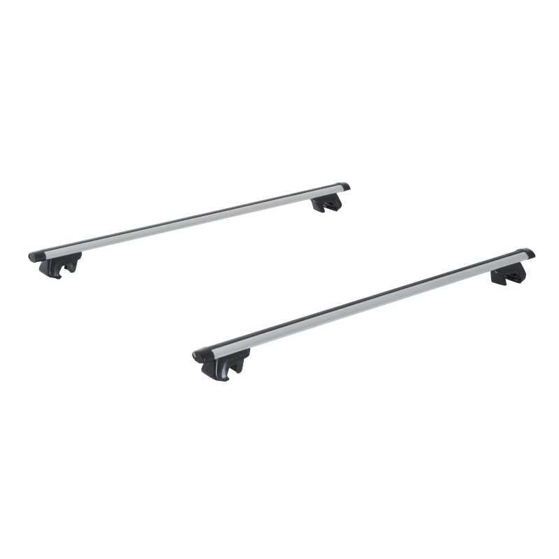 HOMCOM Juego de Barras para Techo Universales tipo Baca Portaequipajes de Aluminio con Cierre para Coche 125cm Ancho