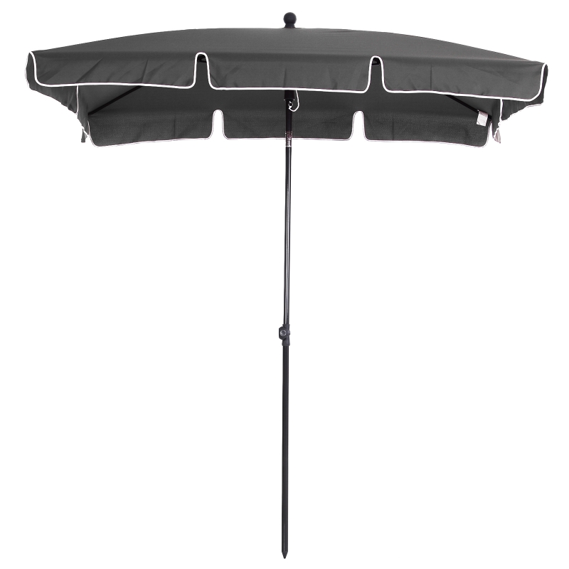 Outsunny Sombrilla Grande Parasol Reclinable 2.35m Sombrilla Impermeable y Resistente a UV para Jardín Patio Playa Piscina Terraza