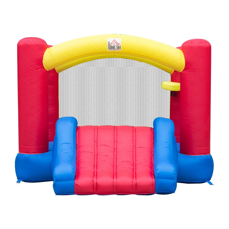 HOMCOM Castillo Hinchable con Tobogán Cama de Salto para Niños +3 Años Incluye Inflador y Bolsa de Transporte para Interior y Exterior 366x274x183 cm Multicolor