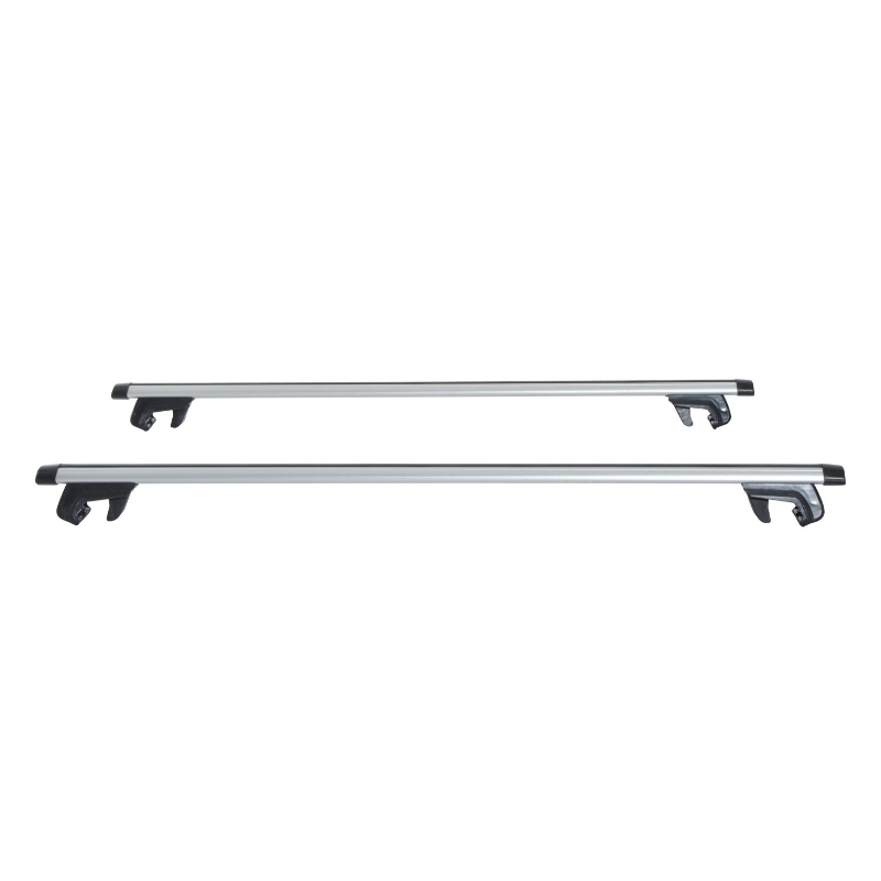 HOMCOM Juego de Barras para Techo Aluminio Universal Baca Portaequipajes Coche con Cierre 135cm