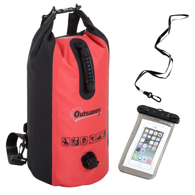 Outsunny® Bolsa Estanca 20L PVC Bolsa Seca Impermeable Φ25x61cm