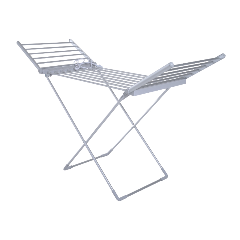 HOMCOM Tendedero Eléctrico Plegable con Alas Secador de Ropa en Forma X 149x54x92cm