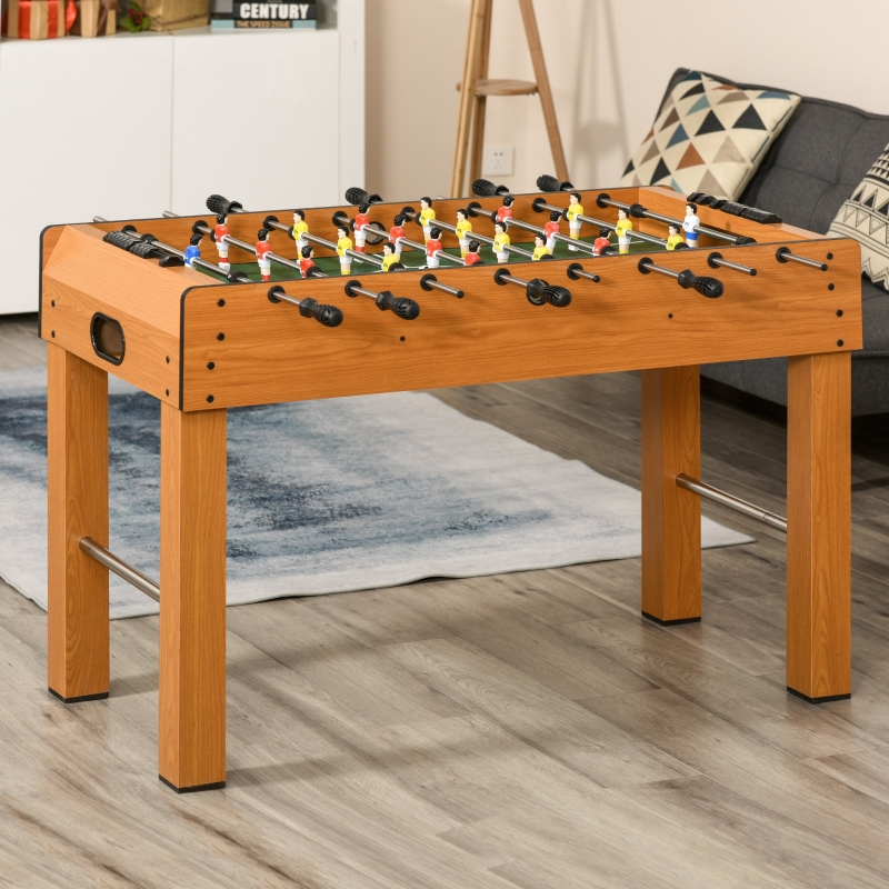 HOMCOM Mesa de Futbolín para Casa o Salas de Juego Fácil de Montar con 8 Barras y 2 Pelotas 122x61x80 7cm