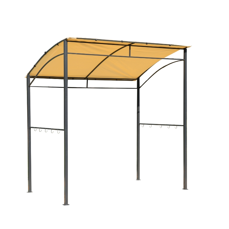 Outsunny Cobertizo Barbacoa Acero Poliester 170 g/m2 215x150x220cm