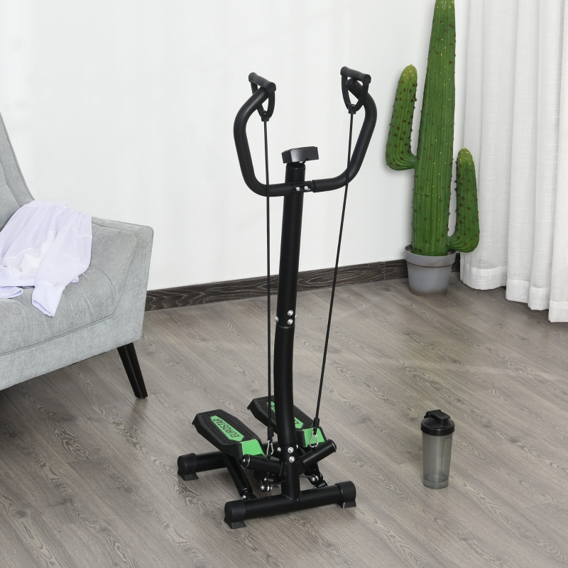 HOMCOM Máquina de Step Stepper Up-Down Máquina de Paso con 2 Reposapiés Pedales Ajustables 40x48x118cm
