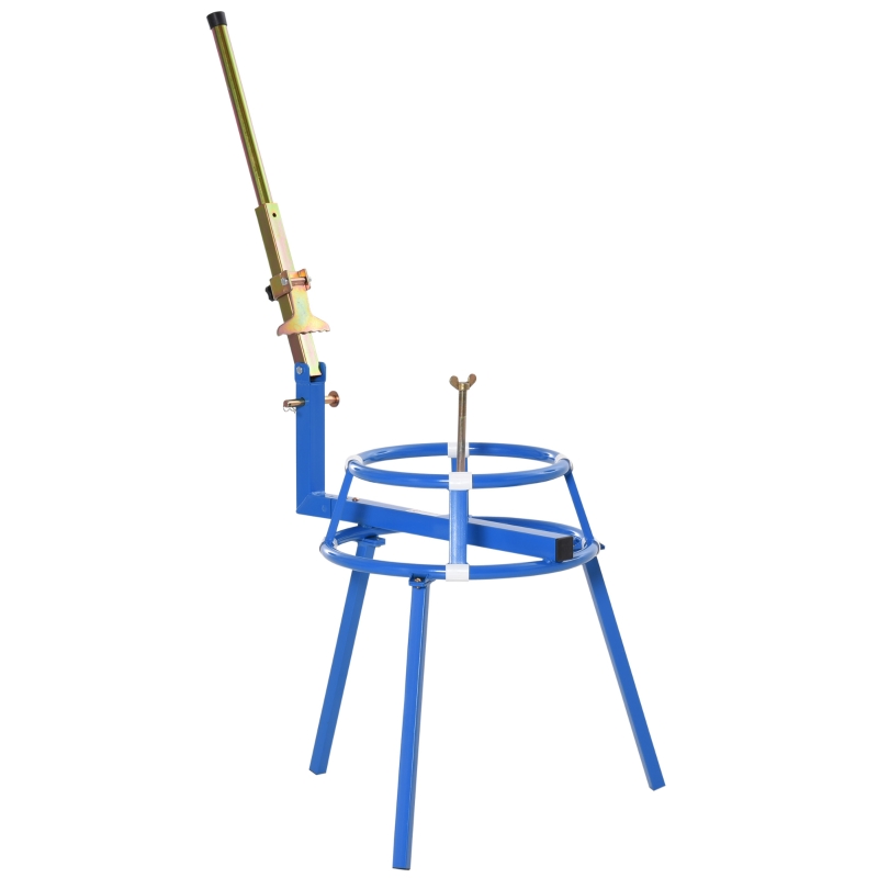 DURHAND Desmontador de Neumáticos de 16-24” con Destalonador Ajustable Herramienta Portátil Acero para Montaje y Desmontaje de Llantas Motocicleta 75x64x78 cm Azul