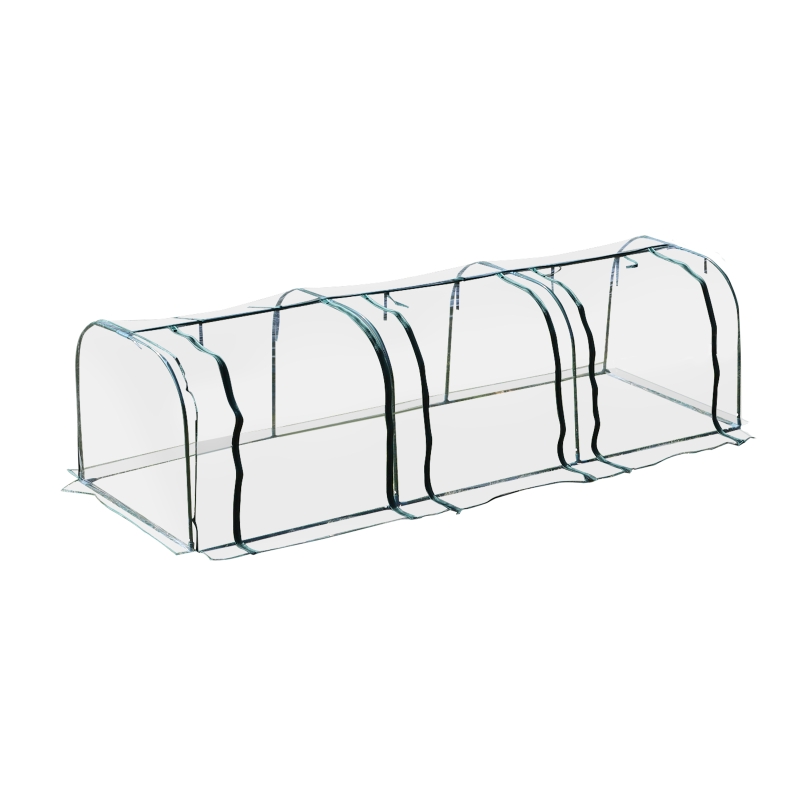 Outsunny® Invernadero Caseta 350x100x80cm para Jardín Terraza Cultivo de Plantas Semilla
