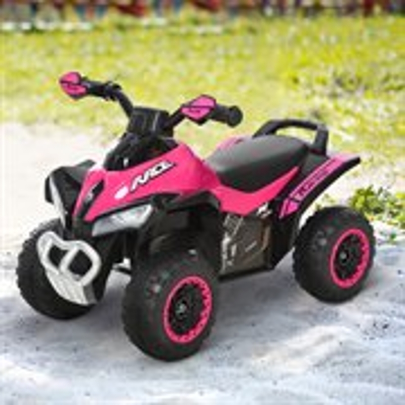HOMCOM Quad Andador Cuatrimoto para Niños Mayores de 18 Meses con Función de Luces y Música Diseño Novedoso Soporta hasta 20 kg 67,5x38x44cm