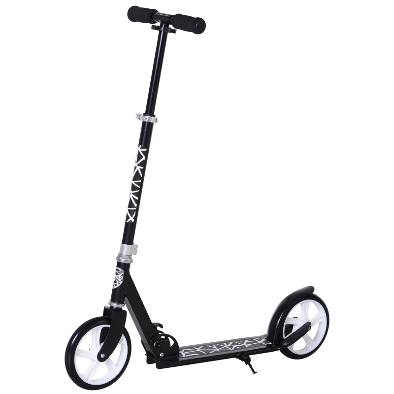 HOMCOM Patinete Plegable Scooter con Manillar Altura Ajustable 86/92/98cm Patinete para Adultos y Niños (más de 14 años) Tipo Monopatín Carga 100kg