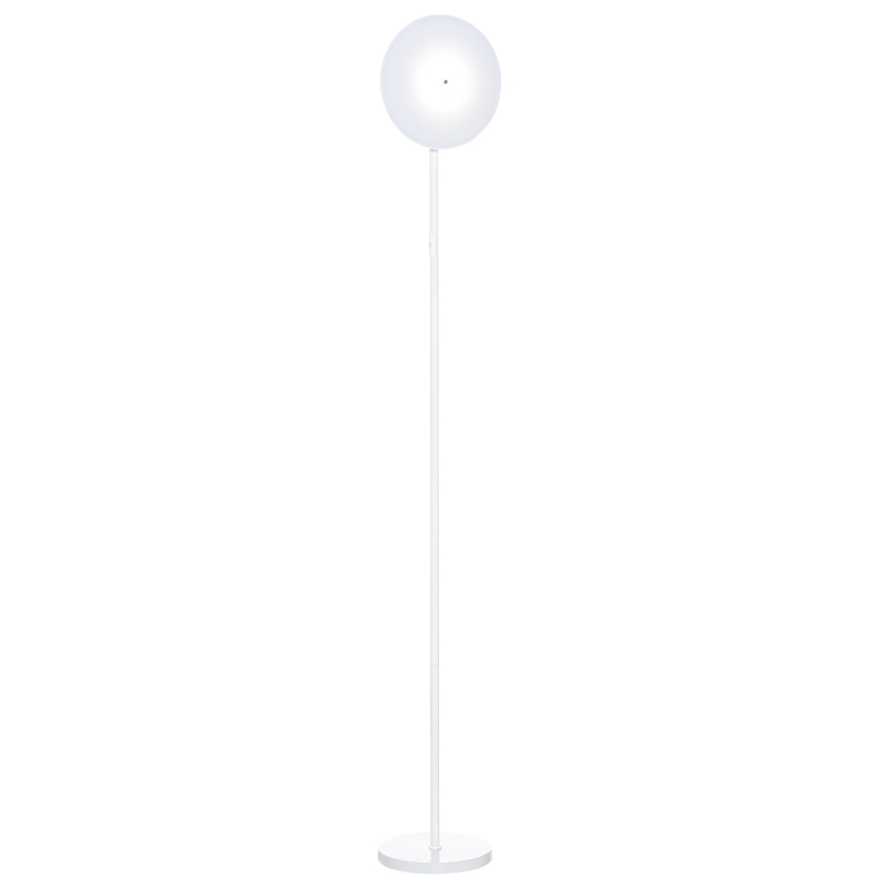 HOMCOM Lámpara de Pie LED 18W/1800 lm con 3 Brillos Ajustables Cabezal Giratorio Blanco