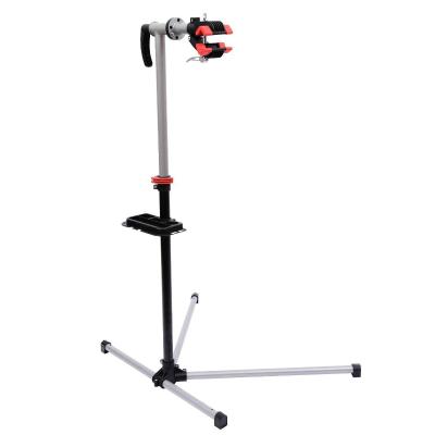 HOMCOM Soporte tipo Caballete para Reparación de Bicicletas - Color Negro y Plata - Acero - 100x56x190cm