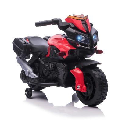 HOMCOM Moto Eléctrica para Niños de +18 Meses 6V con Faros Bocina 2 Ruedas de Equilibrio Velocidad Máx. de 3 km/h Motocicleta de Juguete 88,5x42,5x49 cm Rojo