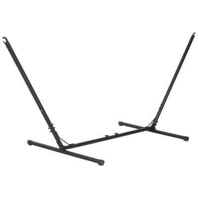 Outsunny Soporte para Hamaca de Jardín Ajustable en Longitud 308-380x108x120 cm Estructura de Metal para Interiores y Exteriores Carga Máx. 120 kg