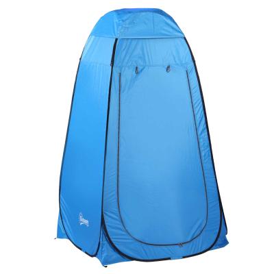 Outsunny Carpa Vestidor Plegable Tienda para Ducha Portátil con Funda para Playa y Montaña 120x120x190 cm Azul