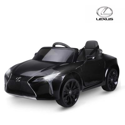 HOMCOM Coche Eléctrico para Niños +3 Años Automóvil LEXUS LC500 Control Remoto y Manual con Música Bocina y Faros Soporta Máx.30 kg 106x63x44 cm Negro