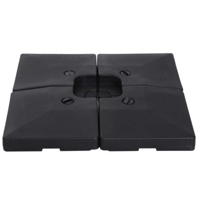 Outsunny® Base de Sombrilla Parasol 4 Piezas Pies Soporte de Sombrilla de Patio Jardín 51x51x12cm HDPE