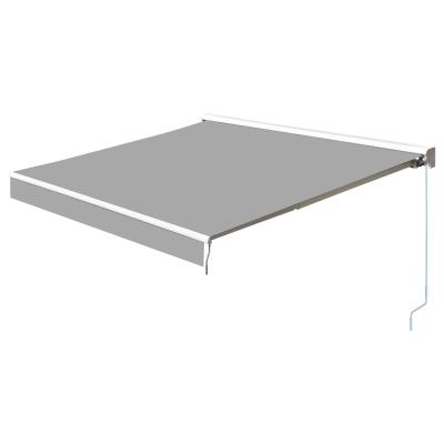 Outsunny Toldo Retráctil de Pared 250x200 cm con Manivela y Mando a Distancia Luces LED Ajustable en Ángulo para Exterior Balcón Jardín Terraza Aluminio Gris