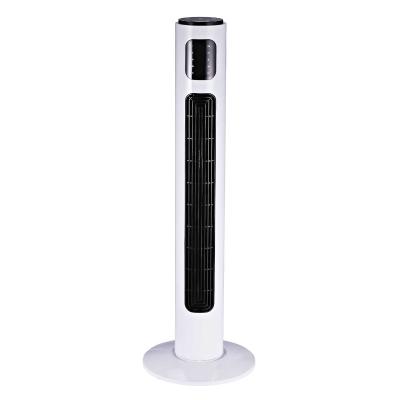 HomCom Torre Ventilador de Pie con Control Remoto y Movimiento Oscilante 3 Modos Temporizador 3 Velocidades Potencia 45W - φ32x96cm