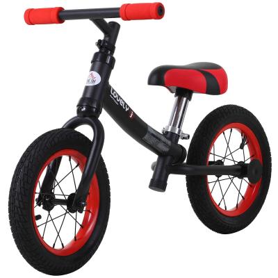 HOMCOM Bicicleta sin Pedales con Asiento Regulable en Altura 31-45cm para Niños mayores de 2 Años Ruedas de Goma Carga 25kg 65x33x46cm Negro