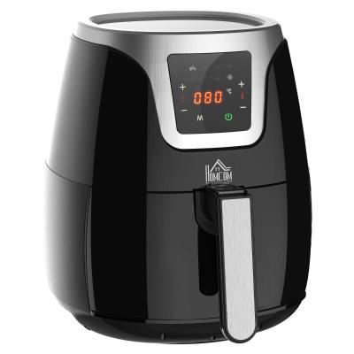 HOMCOM Freidora sin Aceite 3.5 L Freidora de Aire Inteligente 1500W con Pantalla LED Táctil 7 Programas Temporizador Temperatura Ajustable y Apagado Automático 34,4x28,1x30,6 cm Negro