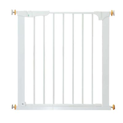 PawHut Barrera de Seguridad - Hierro Blanco 74-95 x 70cm