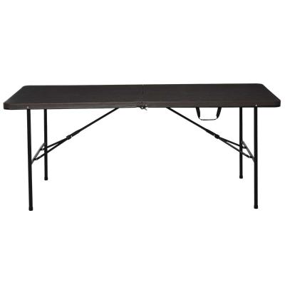 Outsunny Mesa de Camping Plegable y Portátil tipo Mesa Buffet Auxiliar Ligera y Multiusos con Asas PP 180x74x74.5cm (LxANxAL)