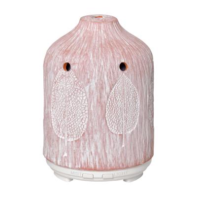 HOMCOM Difusor de Aromas 100ml Humidificador Aromaterapia con 7 Colores LED 2 Modos de Vaporización y Apagado Automático Ultra Silencioso Ø9,8x14,5 cm Rosa