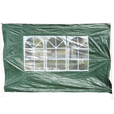 Outsunny® 2 Paredes Parte Laterales para Carpa 3x3m 3x6m Lado Parasol de Gazebo Tela Oxford Impermeable con Ventanas Medidas 300x200cm Verde oscuro