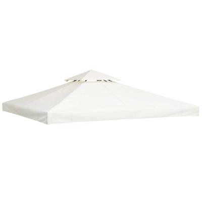 Outsunny Techo Reemplazo para Carpa 3x3 m Pabellón de Poliéster para Jardín Terraza Aire Libre Exterior - Color Crema