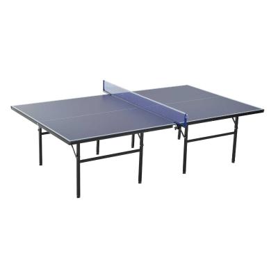 HomCom Mesa de Ping Pong Plegable con Red - Color Azul – Acero y MDF – 152.5 x 274 x 76cm