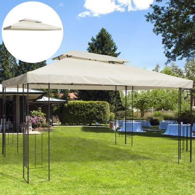 Outsunny Cubierta Superior Reemplazo para Toldo 3x4m de Repuesto al Aire Libre Transpirable con 8 Agujeros Patio Jardín Playa Camping Boda Fiesta Color Crema