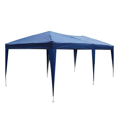 Outsunny Carpa Plegable en Acordeón 5,91x2,97x2,55 m con Toldo Bolsa Transporte Incluida Cenador Gazebo de Acero Tela Oxford Resistente al Agua Color Azul