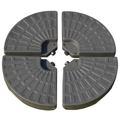 Outsunny Base para Sombrilla en 4 Partes Rellenable de Arena y Agua Desmontable para Jardín Patio al Aire Libre 100x100x10,5 cm Café