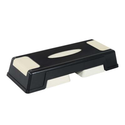 Tabla de Step para Fitness Aeróbic Deporte y Gimnasia - Color Negro y Gris - Plástico - 76x29x12.5-22.5cm