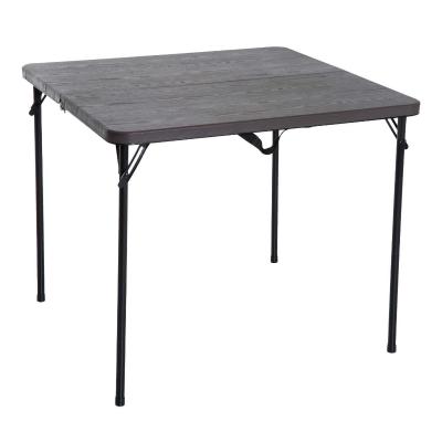 Outsunny Mesa de Camping Plegable y Portátil tipo Mesa Buffet Auxiliar Ligera y Multiusos con Asas 86x86x71.5cm