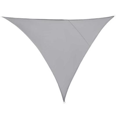 Outsunny Toldo Vela Triangular 3x3x3m Toldo tipo Sombrilla o Parasol Triángulo para Terraza Jardín o Camping Tela de Poliéster Color Gris