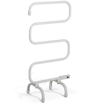 HOMCOM Toallero Eléctrico para Baño Radiador Calentador Secador Térmico de Toallas Barras Curvas Calentador Eléctrico de Toallas Metal y ABS 50x30x95cm 100W