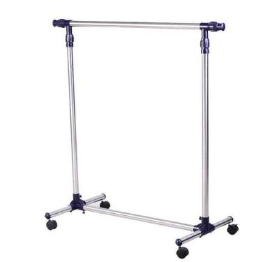 HOMCOM Perchero Soporte Rregulable Altura Colgador Percha Ropa Ruedas Acero Inoxidable 86-160 x 45 x 95-170cm