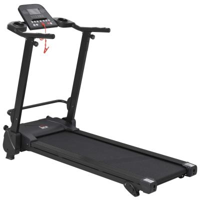 HOMCOM Cinta de Correr Andar Eléctrica Plegable con 5 Programas Pantalla LCD Velocidad hasta 14 km/h Inclinación Manual y Ruedas de Transporte Carga 110 kg 164x70x125 cm Negro