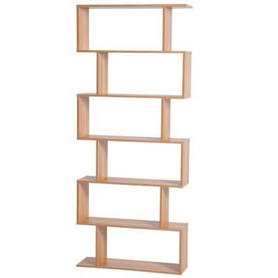 HomCom® Estantería Librería 6 Estantes Comedor Salón Montaje de Pared