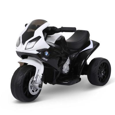 HOMCOM Motos para Niños eléctricas con licencia BMW S1000RR Trimoto para Niños +18 Meses con Luces y Música 66x37x44 cm Negro