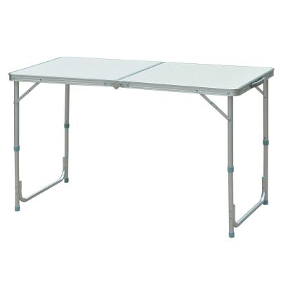 Outsunny Mesa de Camping Plegable y Convertible con Altura Regulable - Color Blanco - Aluminio y MDF - 120x60x54-70cm