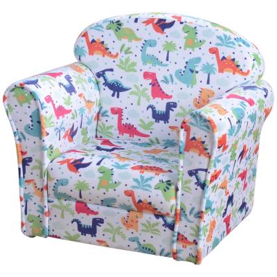 HomCom® Sillón Infantil Sofá Sillón para Niños con Dibujos Mini Sofá 50x39x44cm Estructura de Madera Cubierta de Franela