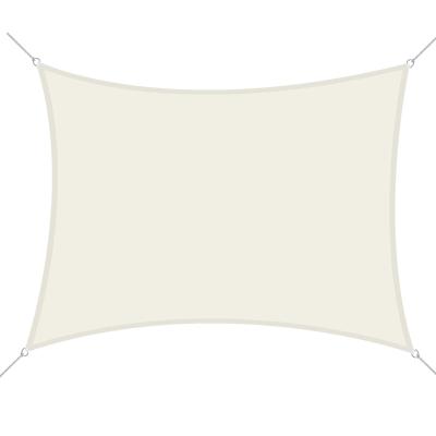 Outsunny Toldo Vela Rectángulo 3x3m Vela de Sombra para Terraza Jardín Camping Resistente al Agua Protección UV Poliéster Color Crema