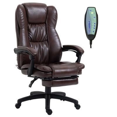 Vinsetto Silla de Oficina Giratoria con Altura Ajustable Masaje y Control Remoto Marrón
