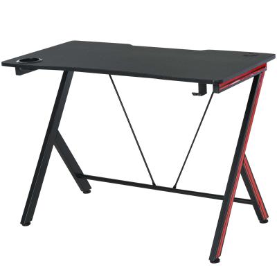 HOMCOM Mesa Gaming para Ordenador con Portavasos y Gancho para Auriculares 120x60x75 cm