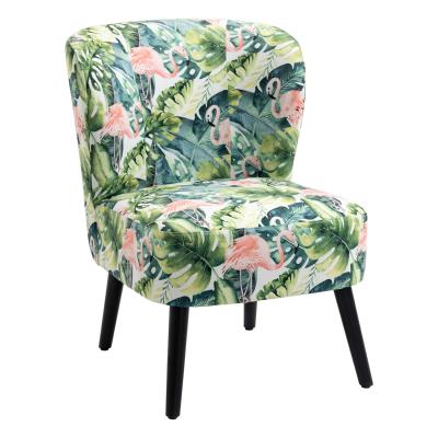 HOMCOM Silla de Comedor sin Brazos con Asiento Acolchado y Patas de Madera 58x69x78 cm