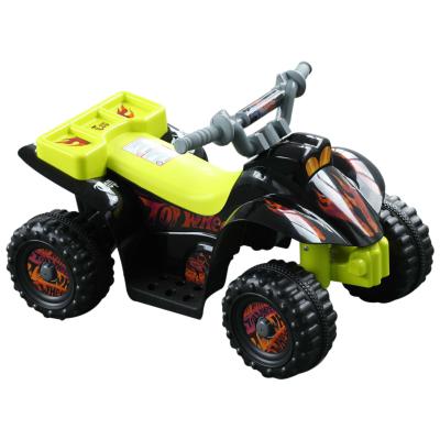 HOMCOM HOMCOM Quad Batería Infantil 66x43x43cm 6V 2'5 km/h Moto Eléctrica para Niños +18 Meses Negro y Amarillo